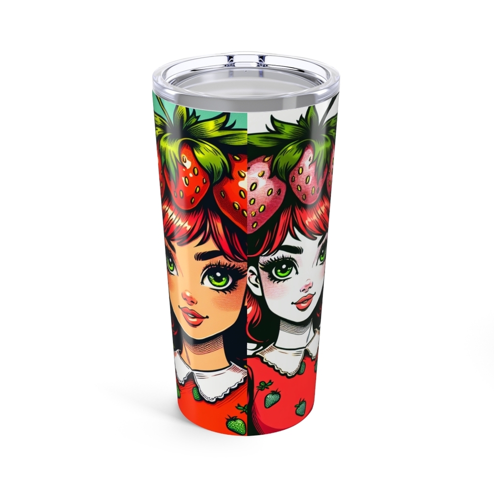 Strawberry Art Tumbler - Red and Green